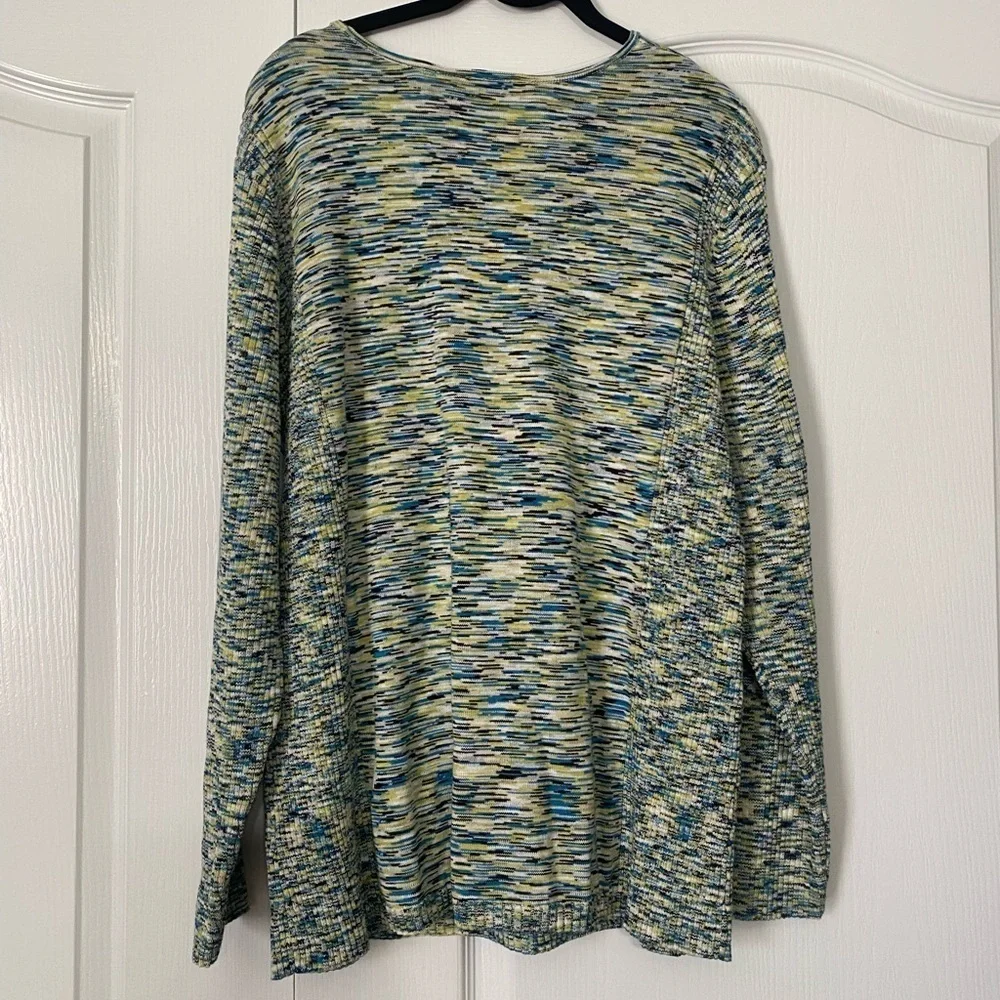 JH Collection Multi Colored Cable Knit Long Sleeve Sweater Women’s Size 2X